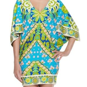 Trina Turk Woodblock Floral Print Jersey Cover up